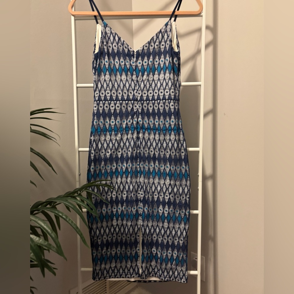 Guess Blue and White Crochet Slip Dress - Picture 7 of 11